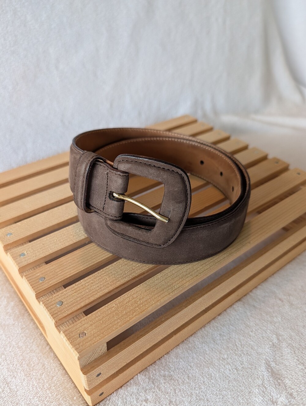 Giorgio Armani Suede Leather Belt - Picture 3 of 4